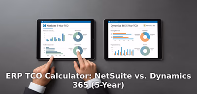 ERP TCO Calculator: NetSuite vs. Dynamics 365 (5-Year)